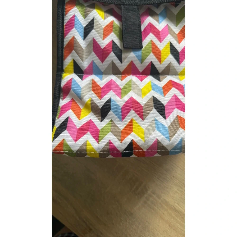PackIt Freezable Lunch Bag French Bull Ziggy Chevron Multicolor Cooler Bag
